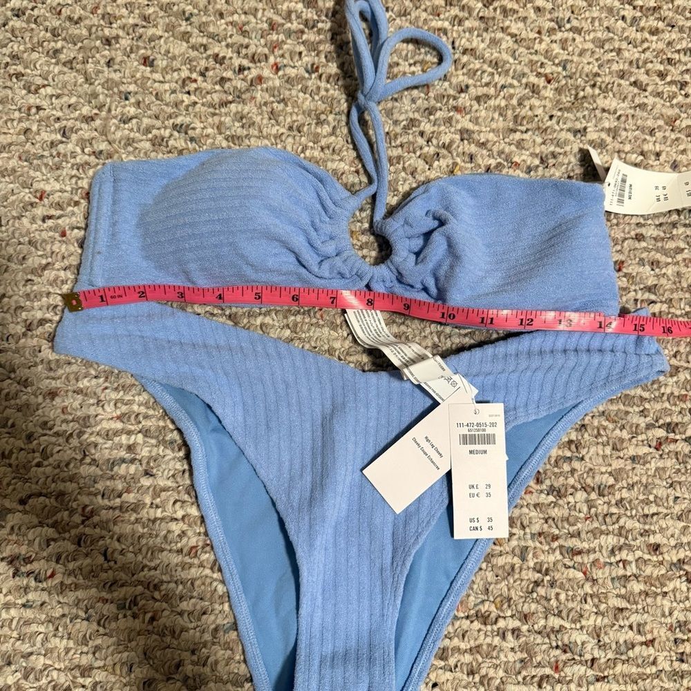 NWT Abercrombie & Fitch Bikini Terry Upside Down Halter High-Leg Cheeky- Medium - Picture 7 of 12